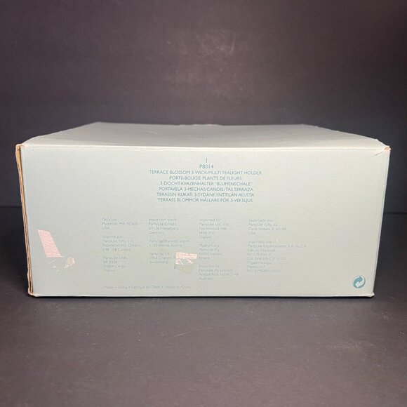 PartyLite P8014 Terrace Blossom Floral 3-Wick Multi Tealight Candle Holder 8.25" - Picture 9 of 10